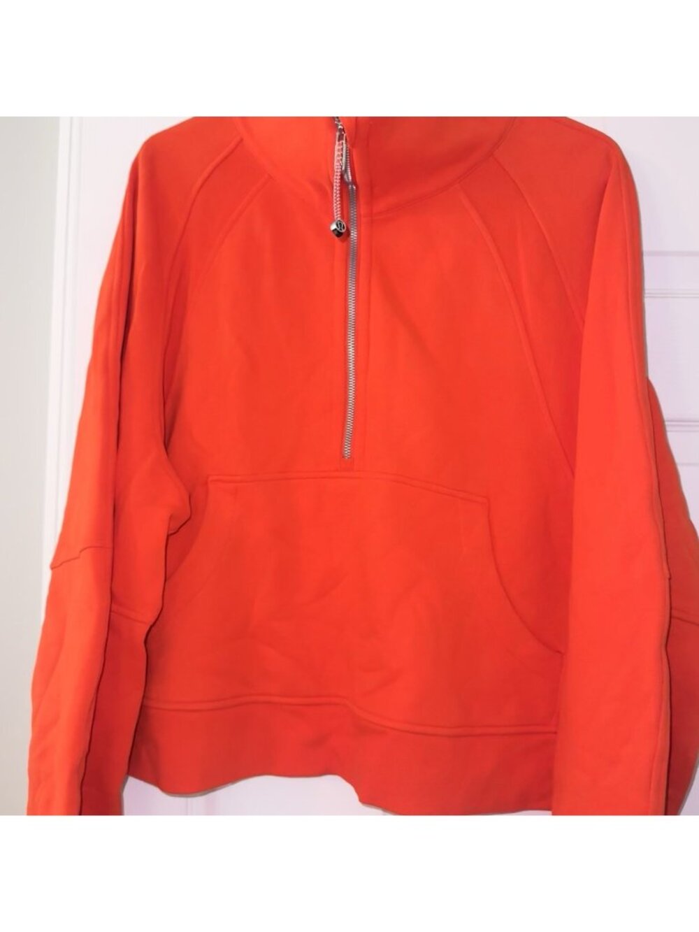 Lululemon XL/XXL Scuba Oversized Funnel Neck Half Zip Solar Orange W3FJ6S